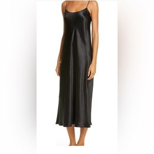 Vince satin slip midi dress